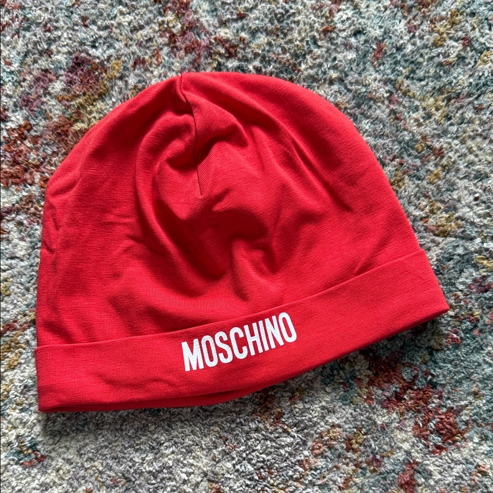 Moschino Vibrant Red Knit Hat